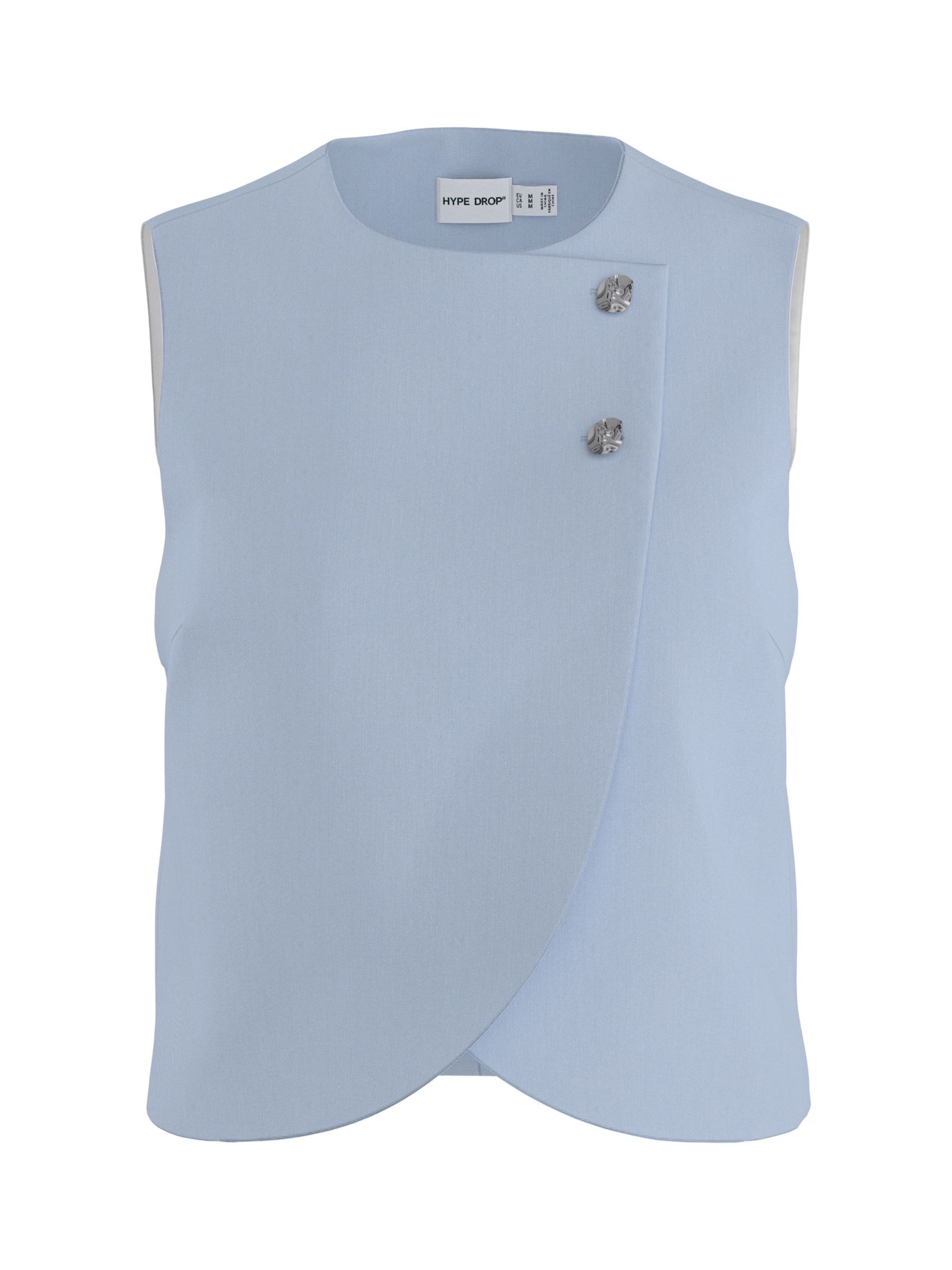 HYPEDROP - Chaleco 'HDThora Asymmetrisch' en azul: frente