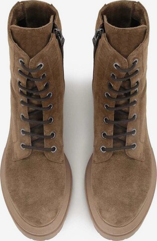 Kazar Lace-Up Ankle Boots in Brown