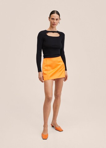 MANGO Pullover 'window' in Schwarz