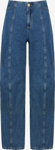 NOCTURNE Wide leg Jeans i blå: framsida