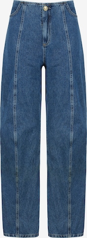 Wide Leg Jean NOCTURNE en bleu : devant