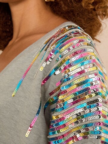 love & roses - Pullover em cinzento