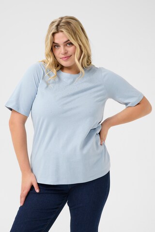 KAFFE CURVE T-Shirt in Blau: Vorderseite