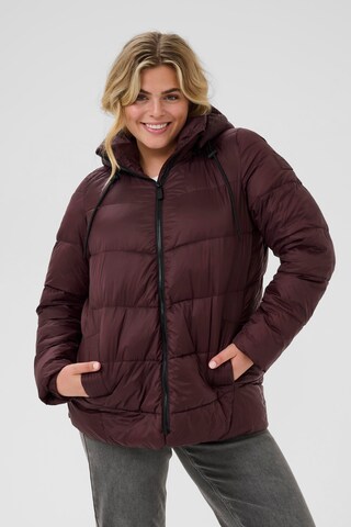 Veste d’hiver 'KCSusanna' KAFFE CURVE en marron : devant