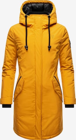 NAVAHOO Χειμερινό παλτό σε κίτρινο: μπροστά