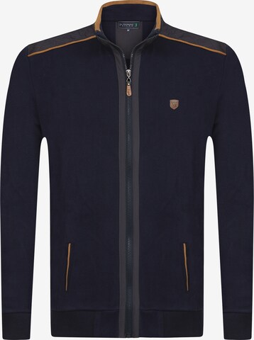 Sir Raymond Tailor Zip-Up Hoodie 'Specter' in Blue: front