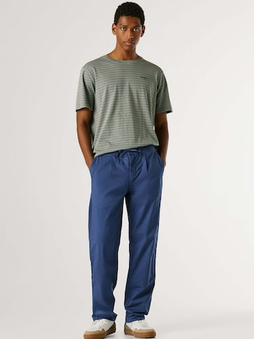 Pepe Jeans Loosefit Bandplooibroek in Blauw