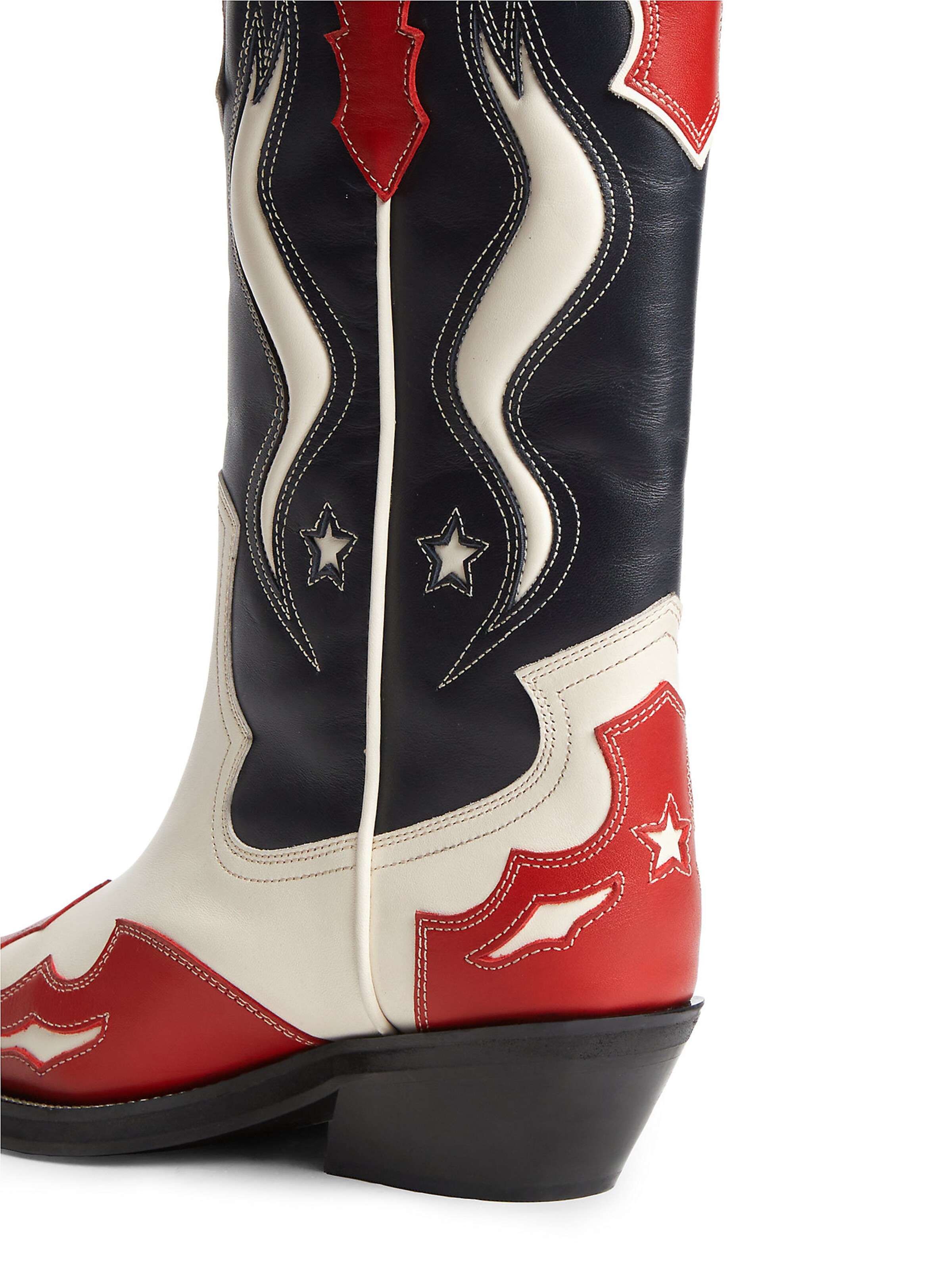Bottes de cowboy Tommy Jeans en rouge