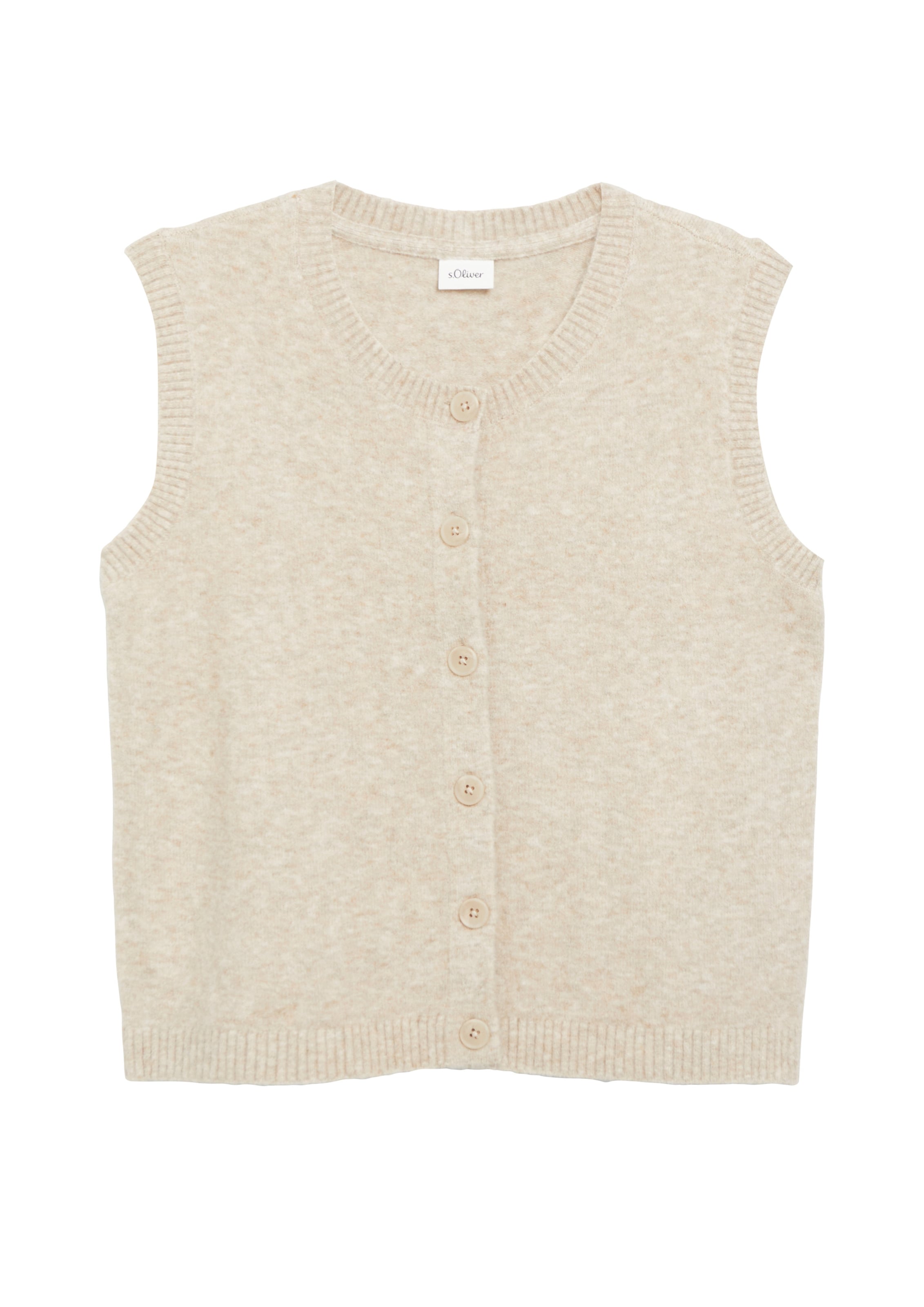 s.Oliver Bodywarmer in Beige: voorkant