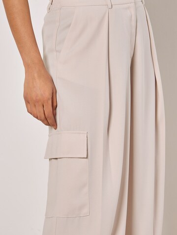 Apricot Wide Leg Wide Leg Fluid Cargo Trousers ' ' in Beige