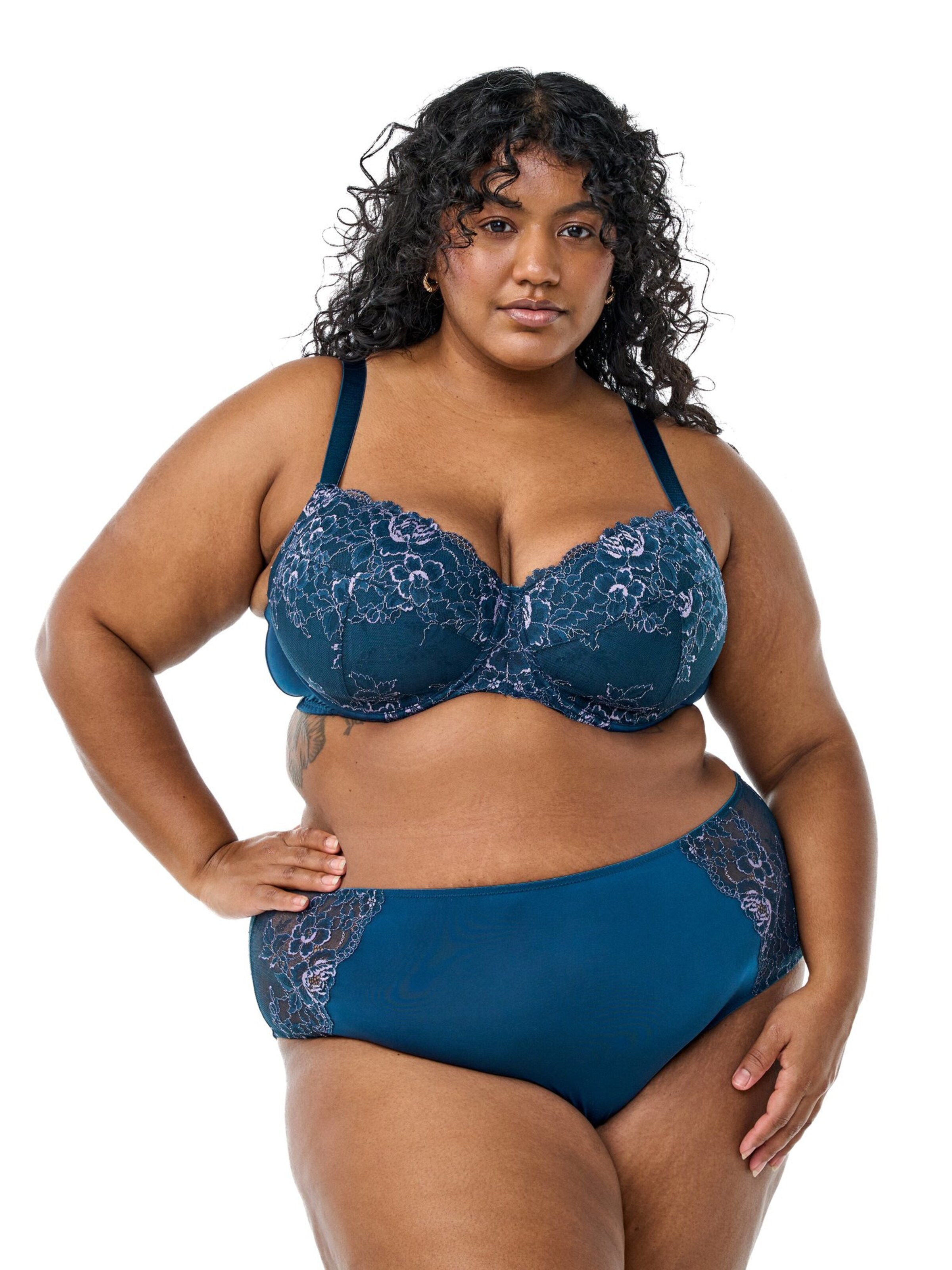 Devoted by Zizzi Slip 'LASTA' in Blauw: voorkant