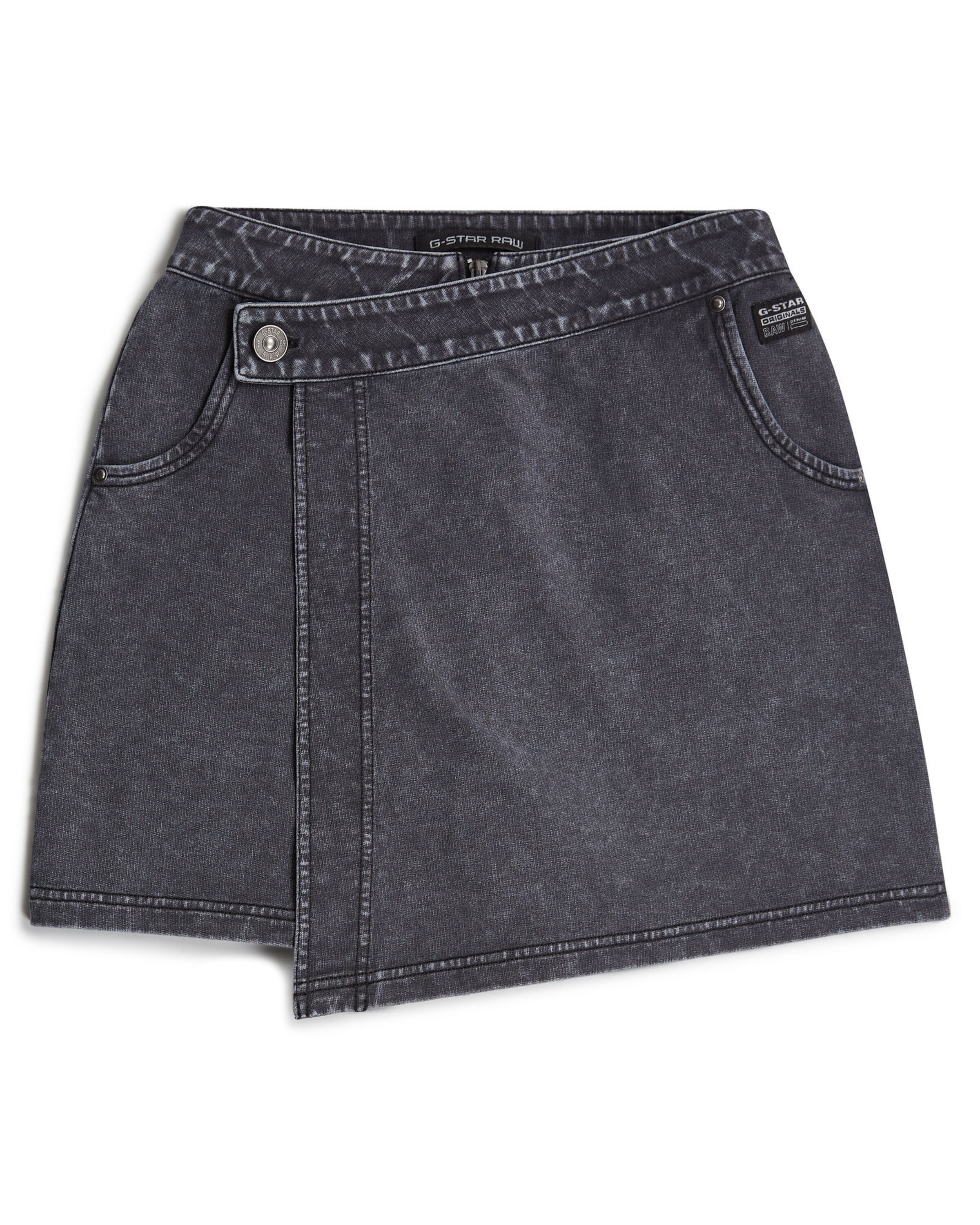 G-STAR Skirt 'Overdyed' in Schwarz: Vorderseite