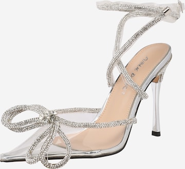 Public Desire Slingback Pumps 'MIDNIGHT' in Transparent: front