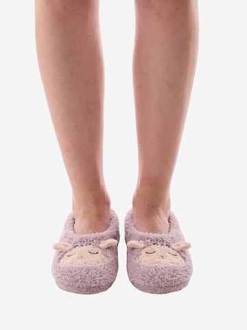 Penti Nogavice 'PENTI Sleepy Sheep Slipper mit Slogan-Muster' | vijolična barva
