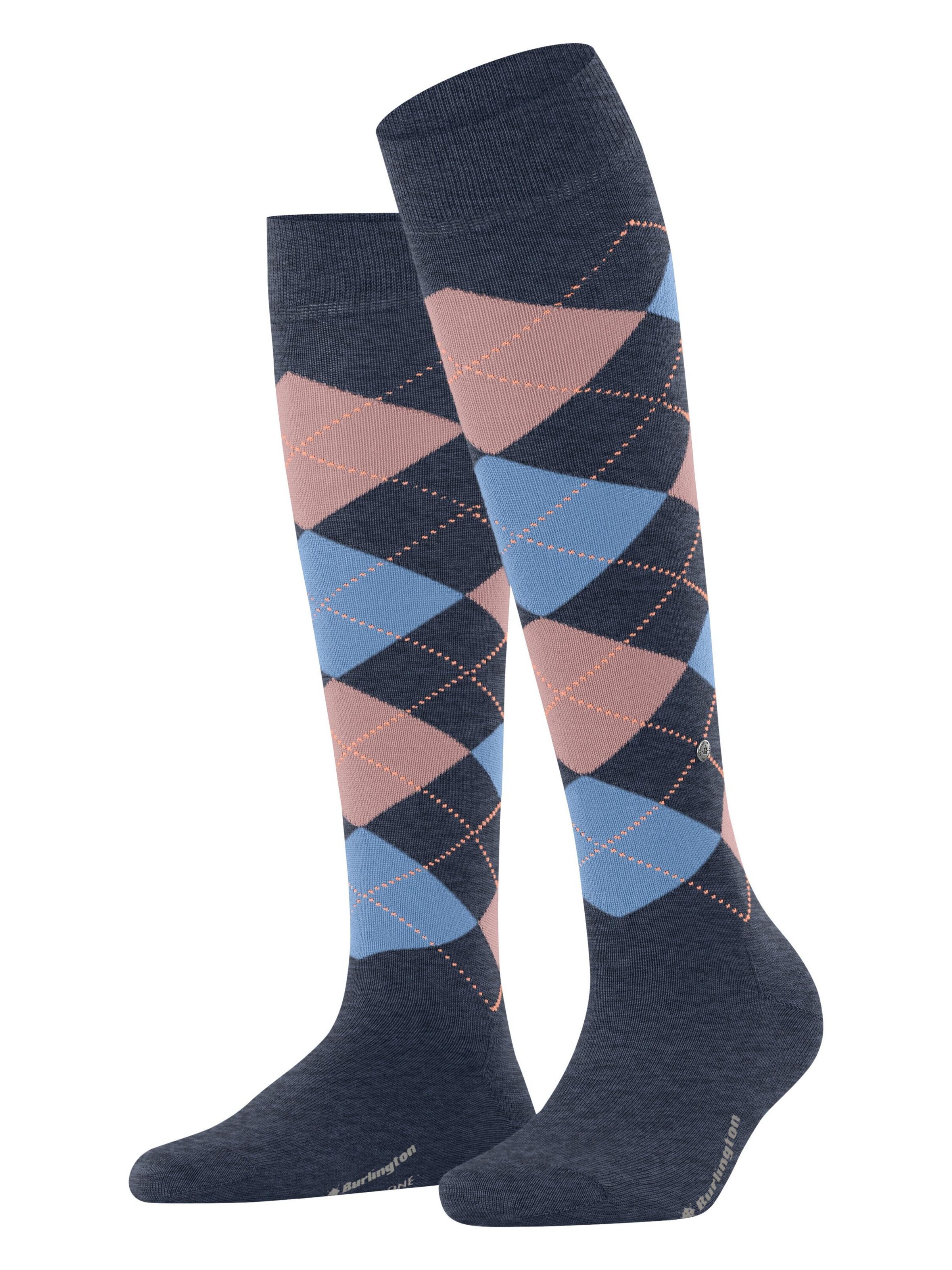 BURLINGTON Overknee Strümpfe 'Marylebone'‌‌‌‌ in Blau: Vorderseite