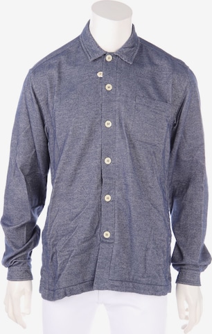 Oliver Spencer Button Up Shirt in L in Blue: front