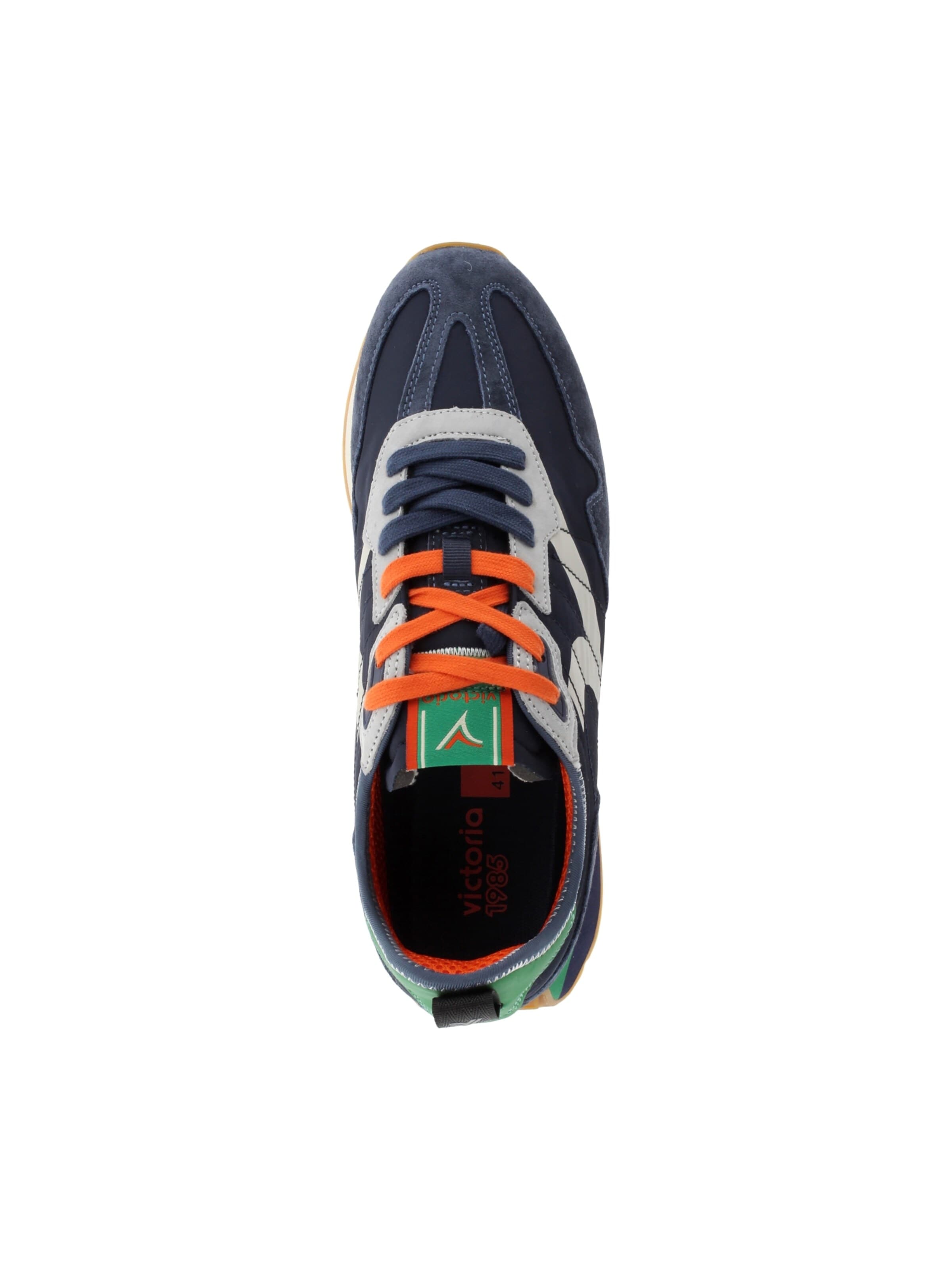 Chaussure de sport à lacets 'Leder-Sneaker' victoria en bleu