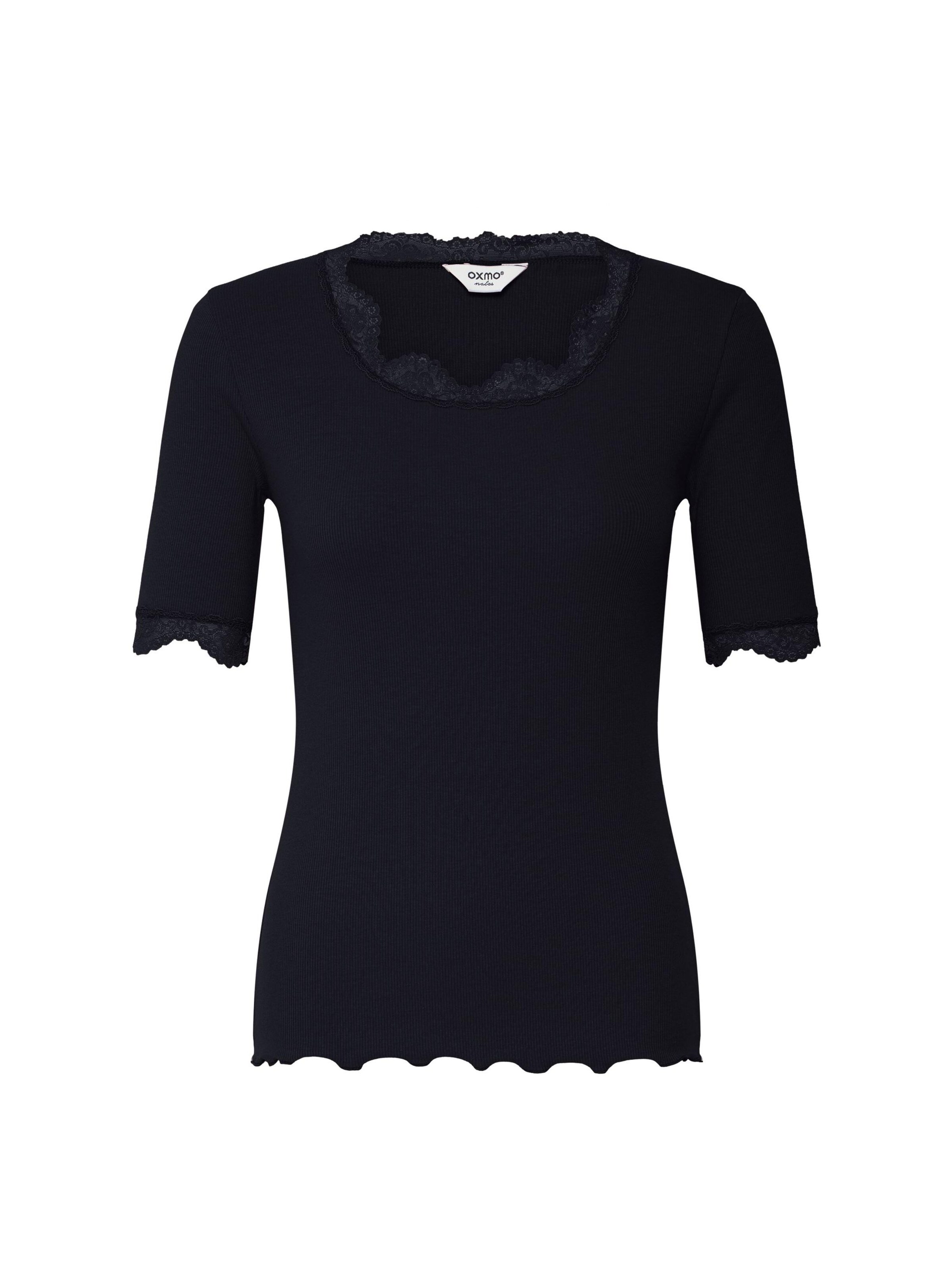 Oxmo T-Shirt ' OXNSuna Lace ' in schwarz, Produktansicht