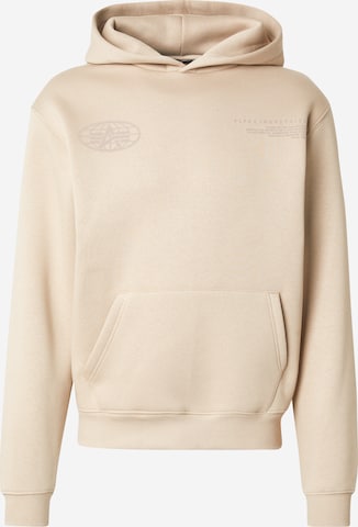 Felpa di ALPHA INDUSTRIES in beige: frontale