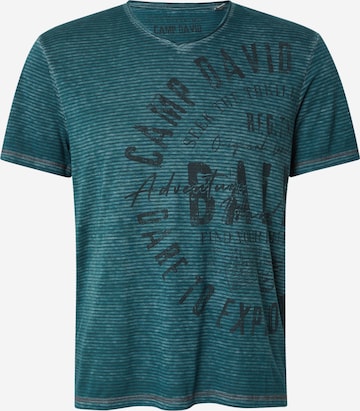 CAMP DAVID Tričko - Zelená: predná strana