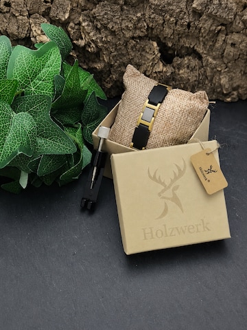 Holzwerk - Pulsera 'AUENSEE' en negro