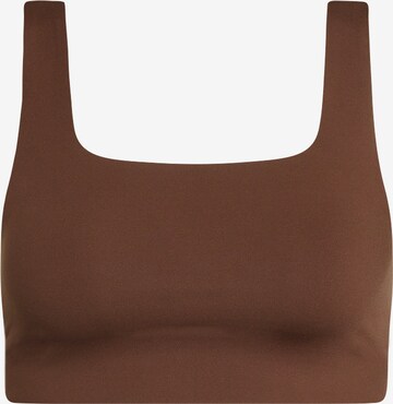 Girlfriend Collective Bralette Sports Bra 'Tommy' in Brown: front