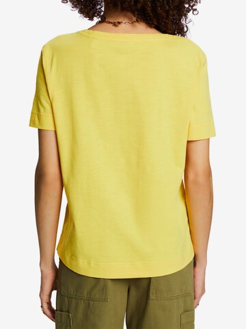 T-shirt ESPRIT en jaune