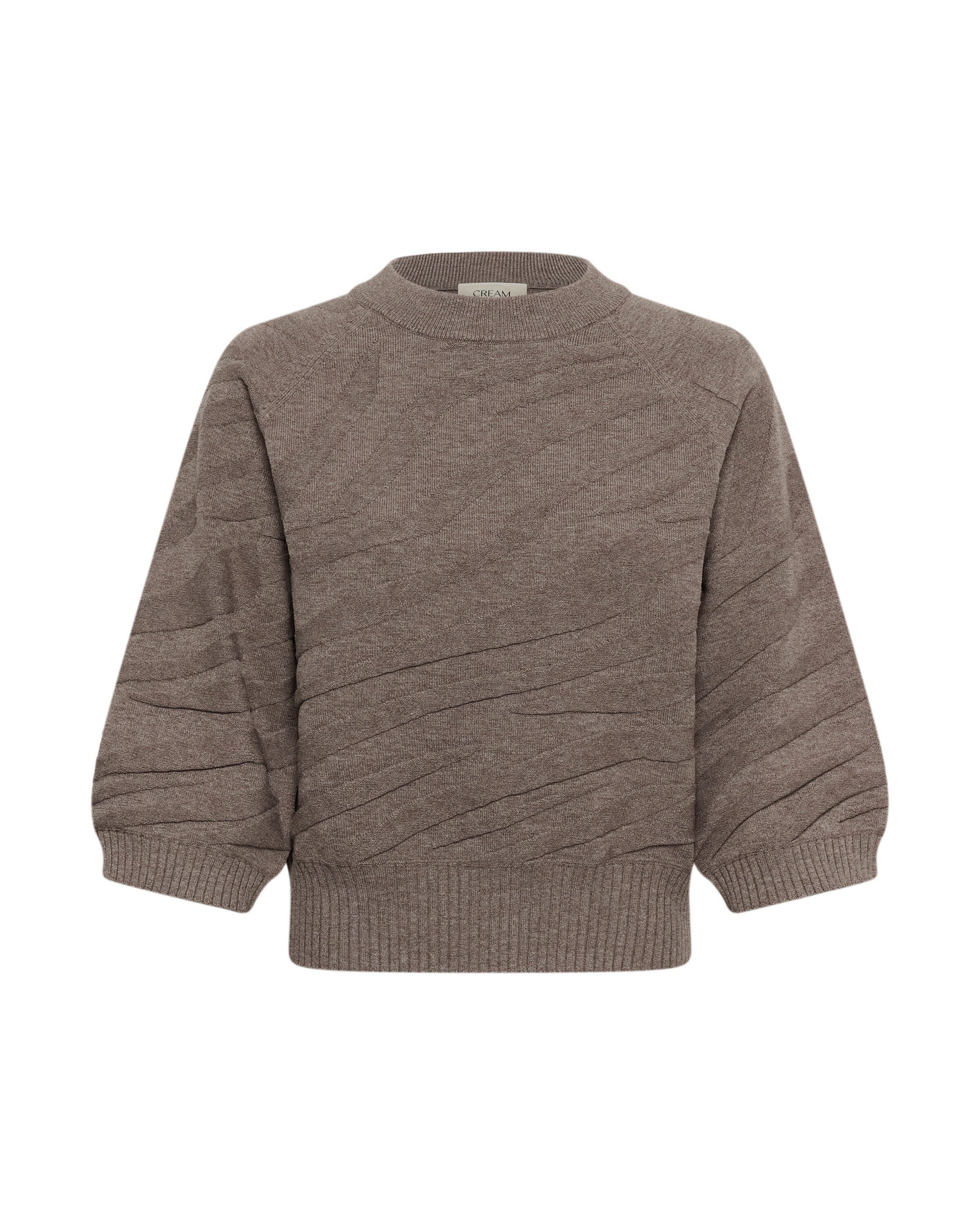 Pull-over 'Dela ' Cream en marron : devant