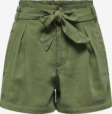 ONLY Loose fit Pleat-Front Pants 'ARIS' in Green: front