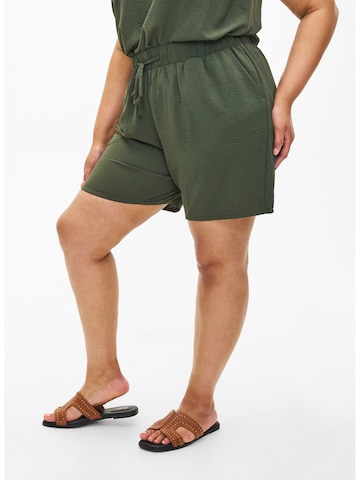 Zizzi Loose fit Trousers 'Mfikka' in Green: front