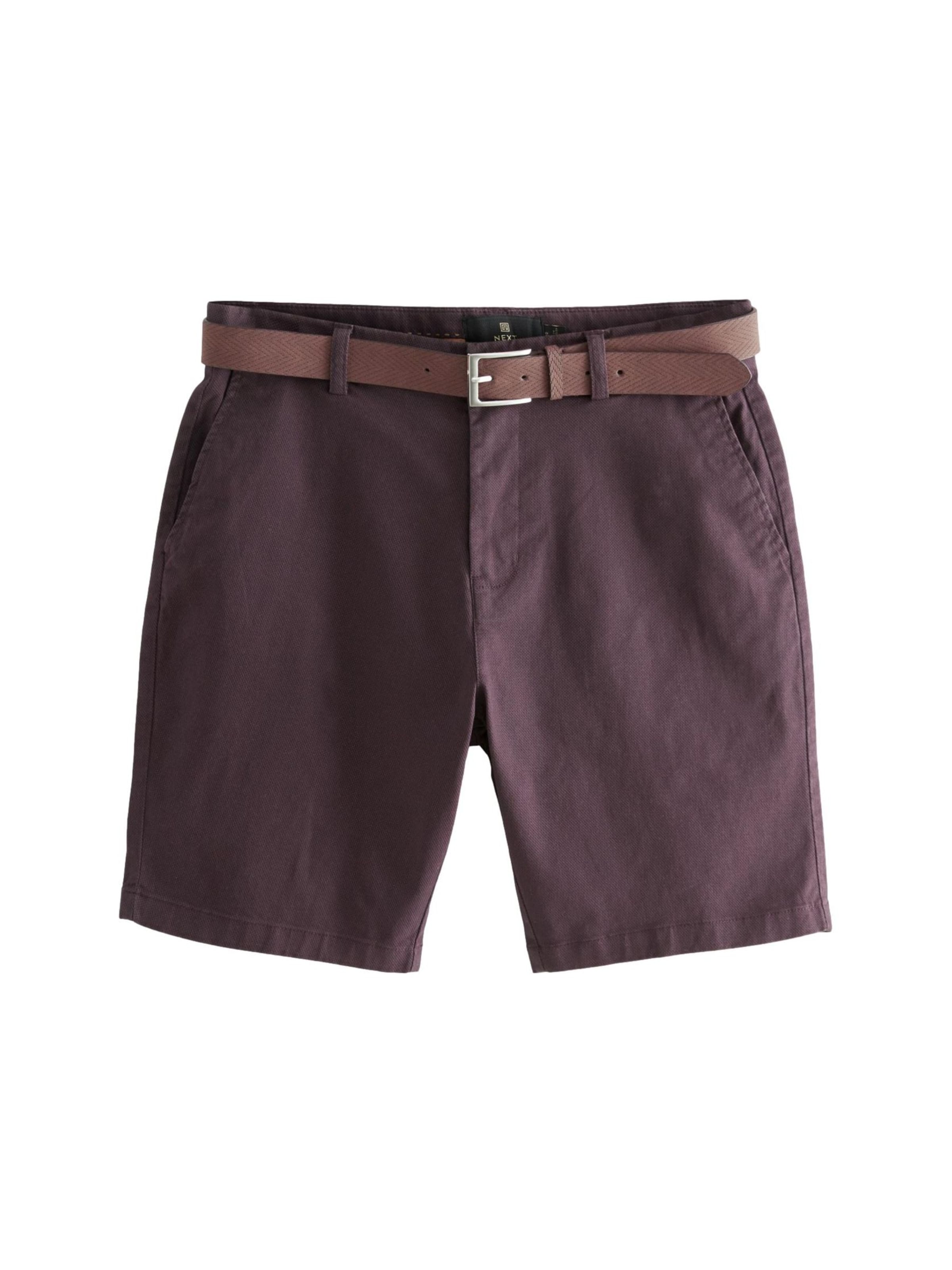 purpurinė Next „Chino“ stiliaus kelnės: priekis