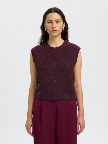 SELECTED Knitted vest 'SLFLULU' in Purple: front