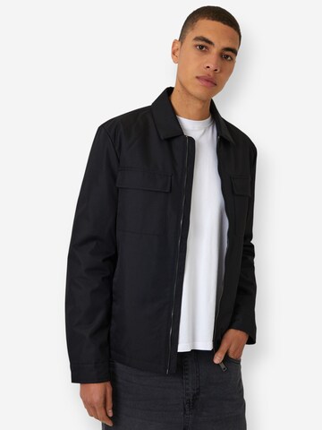 Threadbare Freizeitjacke 'Hitchin' in Schwarz: Vorderseite