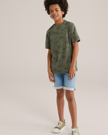 WE Fashion Слим Джинсы в Синий