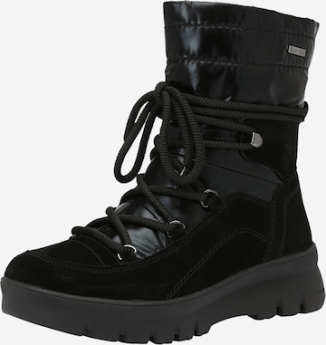 TAMARIS Lace-Up Ankle Boots in Black: front