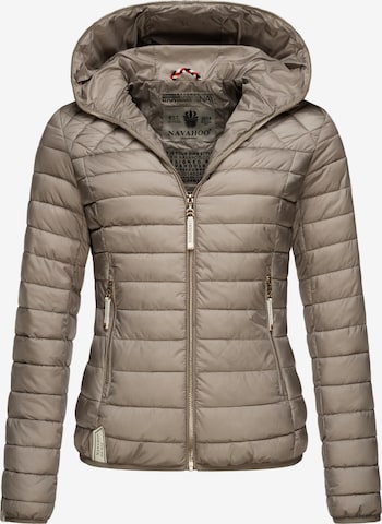 NAVAHOO Between-Season Jacket 'Ich Bin Hübsch' in Grey: front