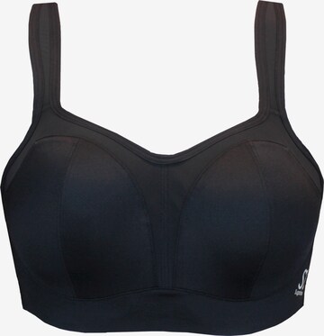 SugarShape High neck Sport bh 'Motivation' in Zwart: voorkant