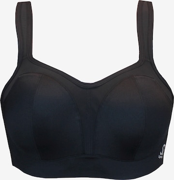 SugarShape Sports Bra 'Motivation' in Black: front