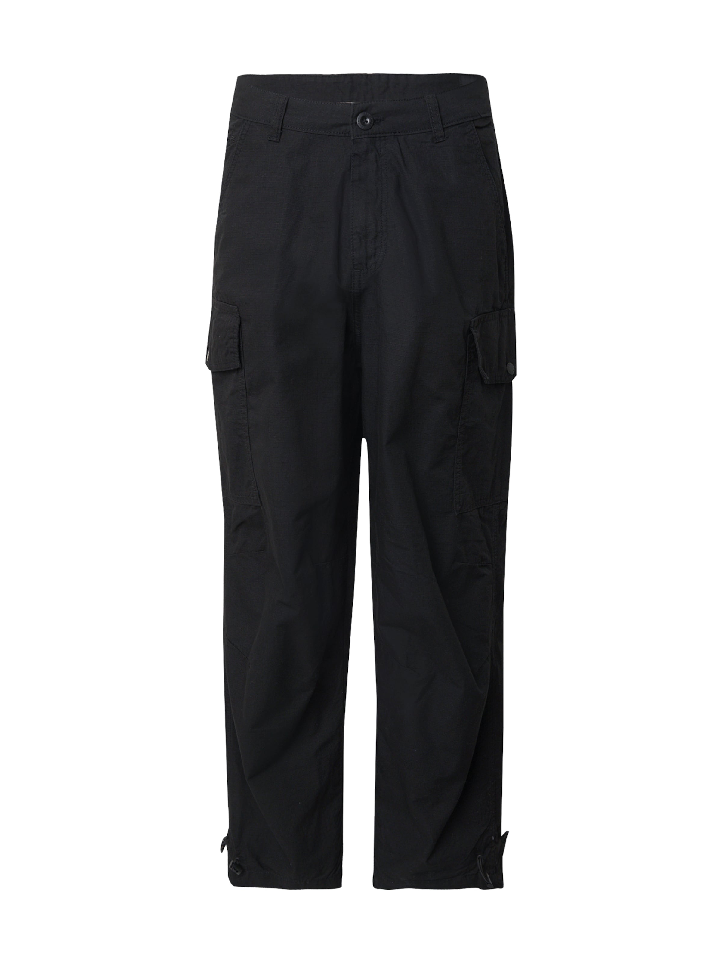 ALPHA INDUSTRIES Loosefit Gargohousut värissä musta: etupuoli