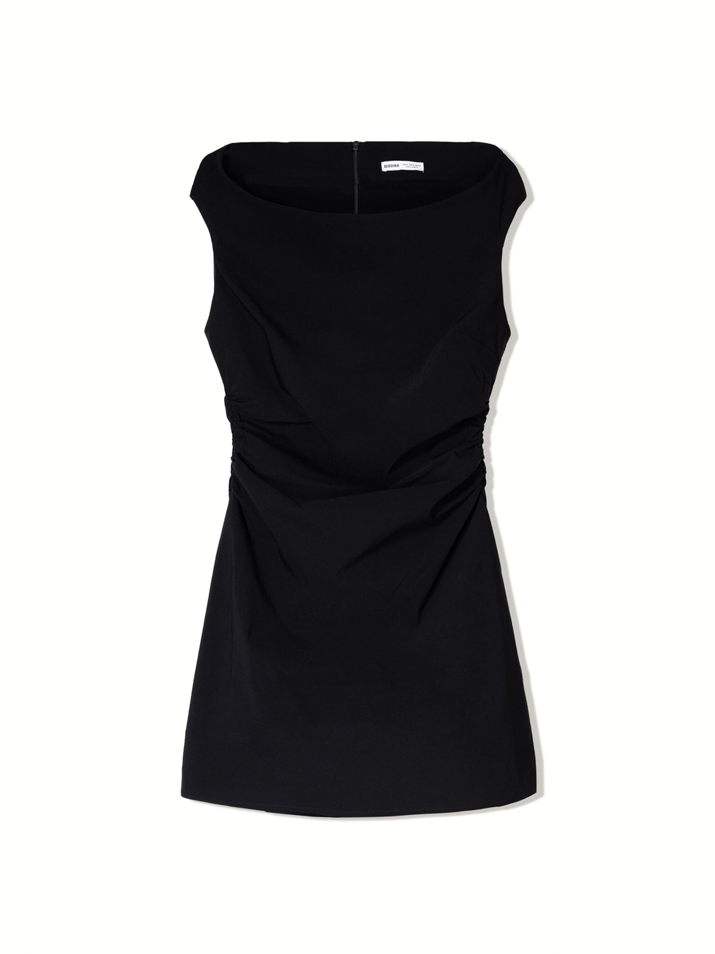 Bershka Robe en noir, Vue avec produit