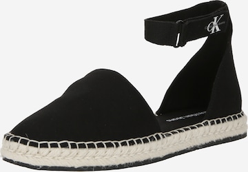 Espadrilles Calvin Klein Jeans en noir : devant