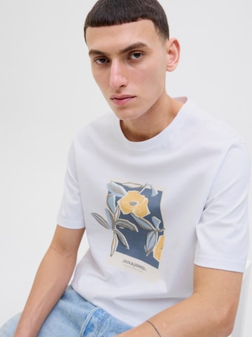 JACK & JONES Shirt 'JORALMERIA FRONT TEE' in Wit
