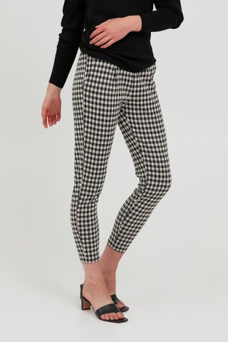 ICHI Slim fit Pants 'IHKATE CHECKY PA2' in Black: front