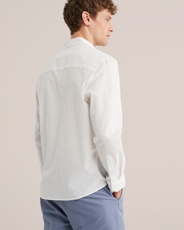 WE Fashion Средняя посадка Деловая рубашка в Белый