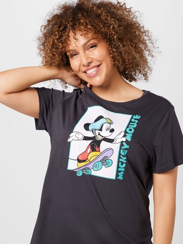 T-shirt 'Mickey' ONLY Carmakoma en gris