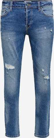 Coupe slim Jean 'LOOM' Only & Sons en bleu