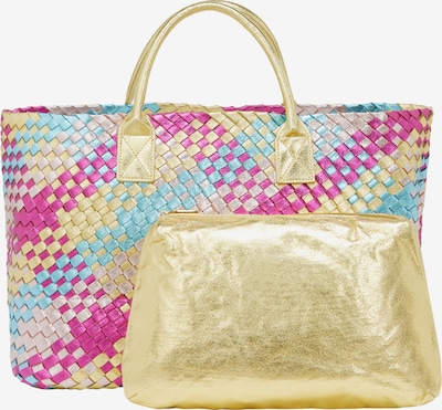 Poșete '2-IN-1' faina pe crem / cyan / roz, Vizualizare produs