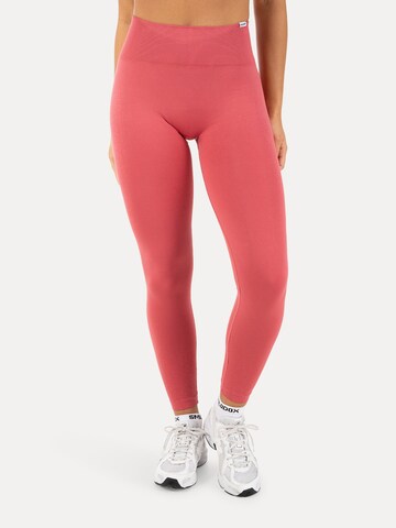 Smilodox Skinny Leggings in Roze: voorkant