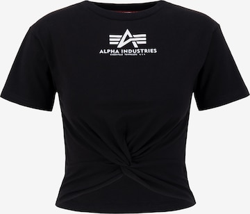 T-shirt ALPHA INDUSTRIES en noir : devant