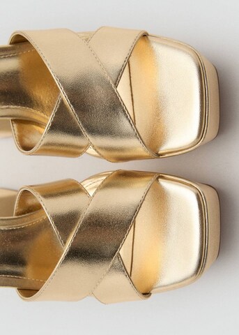 MANGO TEEN Sandals 'Bruna' in Gold